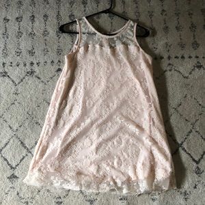 Pink lace dress